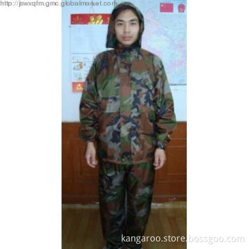 camouflage raincoat